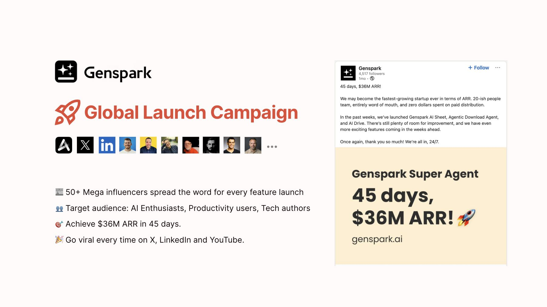 Genspark case study slide
